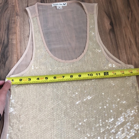 Double Zero sequin front sheet tank top size small B28 - Picture 9 of 9